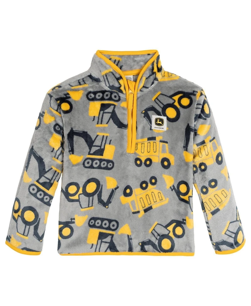 John Deere Boy's (5-12) Fleece Quarter-Zip Sweatshirt