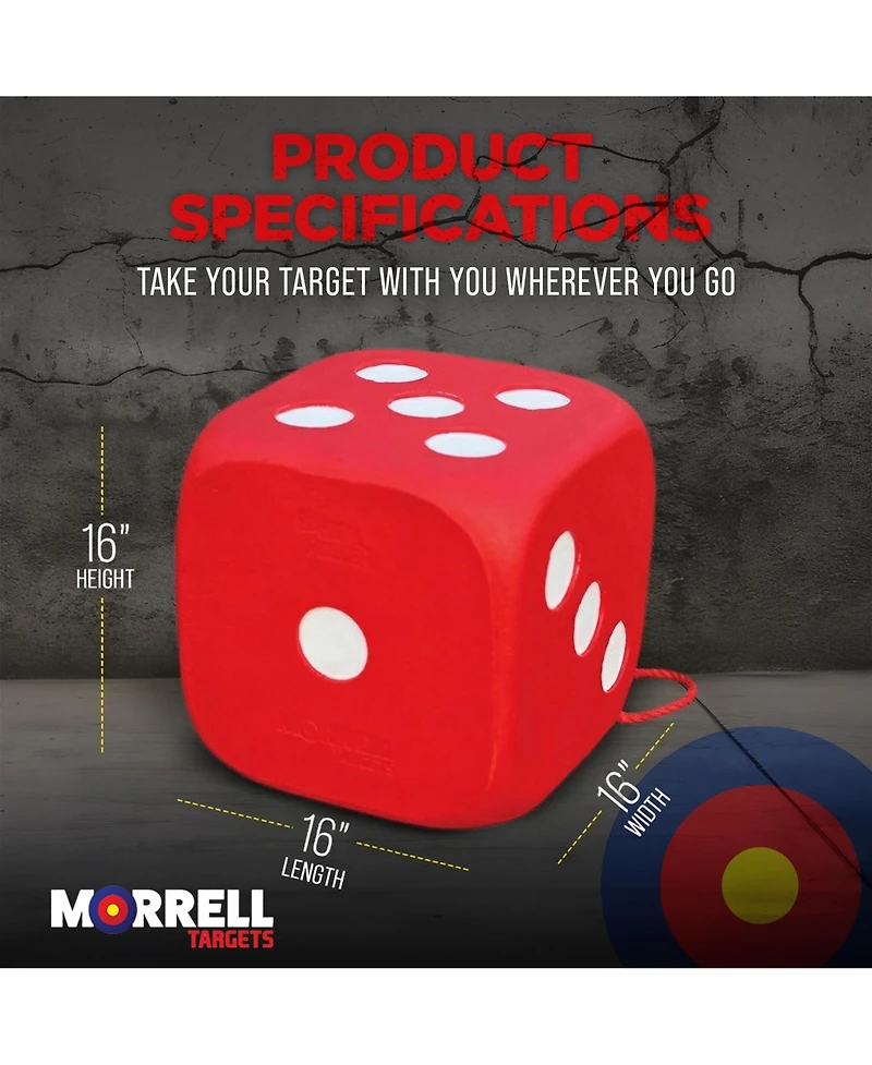 Morrell Targets High Roller Foam 6 Sided 21 Combo Archery Target, 13x13x13"
