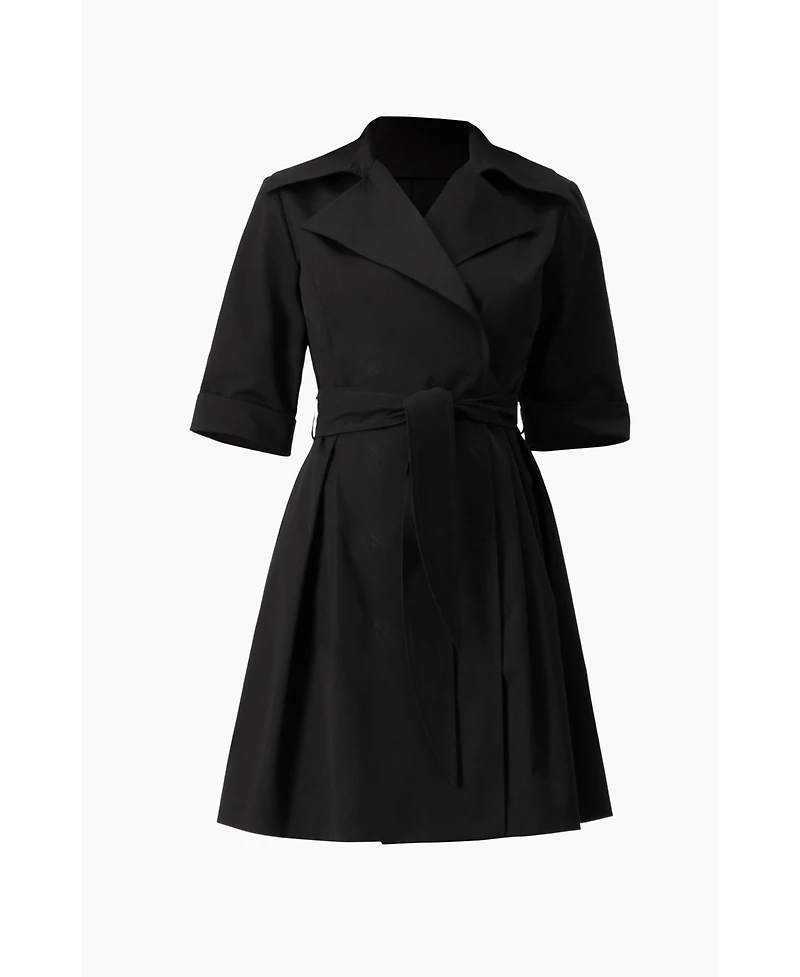 Ivonne Women's Belted Collared Short-Sleeve Shirt Mini Dress