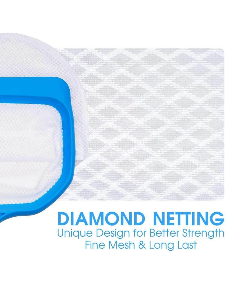 Xdovet Pool Skimmer Net Double Layer Ultra Fine Mesh Leaf Rake