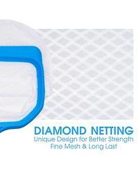 Xdovet Pool Skimmer Net Double Layer Ultra Fine Mesh Leaf Rake