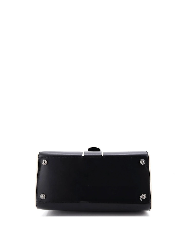Pre-Owned Delvaux Mm Brillant Top Handle Bag Leather