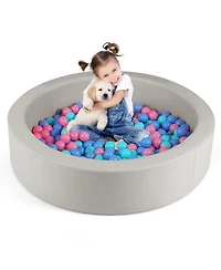Slickblue Toddler Soft Round Ball Pit with Removable Washable Pu Cover