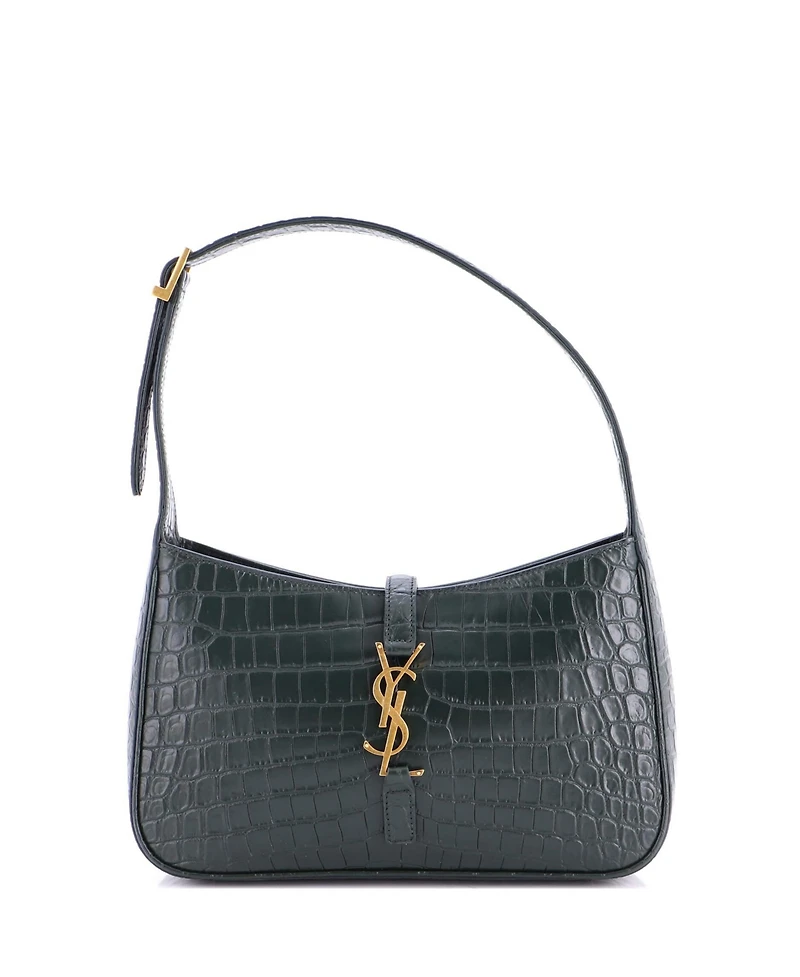 Pre-Owned Saint Laurent Small Le 5 a 7 Hobo Embossed Leather