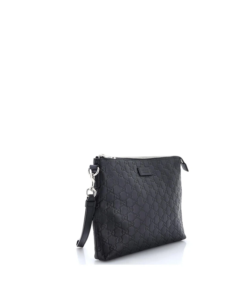 Pre-Owned Gucci Signature Soft Wristlet Guccissima Leather