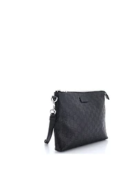 Pre-Owned Gucci Signature Soft Wristlet Guccissima Leather