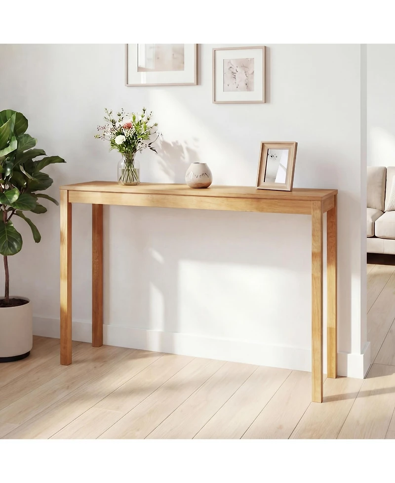 Slickblue Farmhouse Console Table with Thick Top Wooden Design