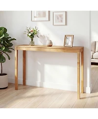 Slickblue Farmhouse Console Table with Thick Top Wooden Design