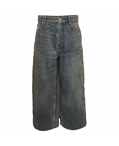 Pre-Owned Balenciaga Men's Denim Apron Skirt Docking Pants