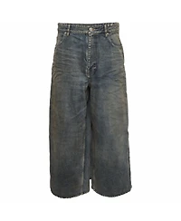 Pre-Owned Balenciaga Men's Denim Apron Skirt Docking Pants