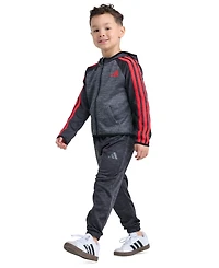 adidas Boys' 2T-7 Long-Sleeve Jacket and Jogger, 2-Piece Set