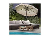 Clihome Solar Patio Umbrella with 24 Led Lights
