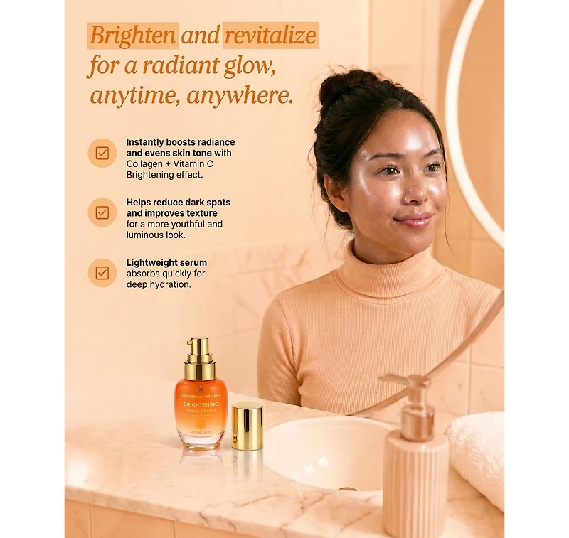 Lovery Collagen + Vitamin C Brightening Facial Serum - Korean Skincare Radiance Treatment