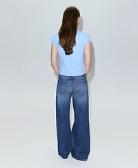 Mango Women's Fitted Short-Sleeved Shirt
