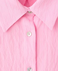 Mango Women's Embroidery Striped Shirt