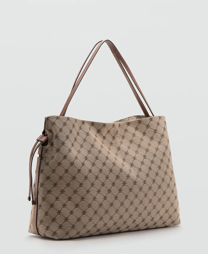 Mango Women's Jacquard Bucket Bag