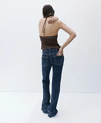 Mango Women's Studded Halter Top