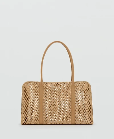 Mango Women's Braided Shoulder Bag