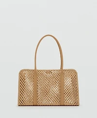 Mango Women's Braided Shoulder Bag