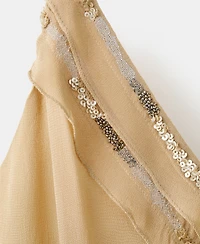 Mango Women's Bead Detail Ruffled Dress