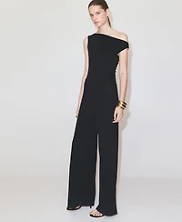 Mango Women's Draped Asymmetrical Jumpsuit