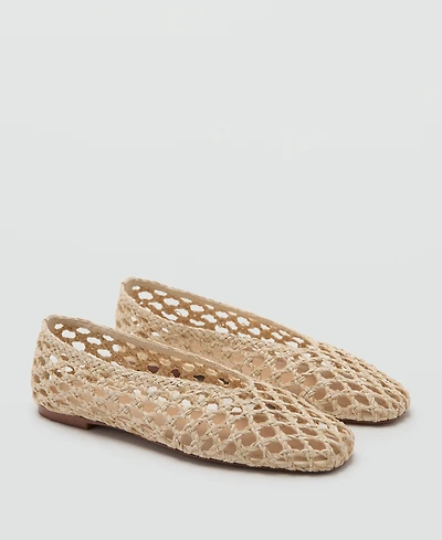 Mango Women's Braided Ballet Flats