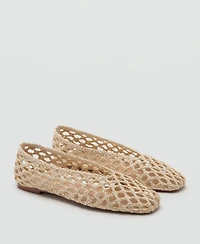 Mango Women's Braided Ballet Flats