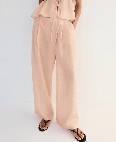 Mango Women's Striped Lyocell Trousers