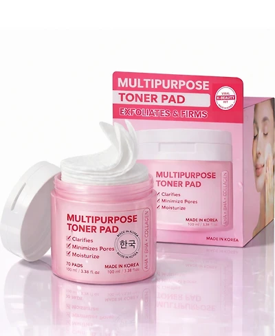 Lovery Korean Skin Care Resurfacing Toner Pads with Aha + Bha + Collagen - 70 Pads