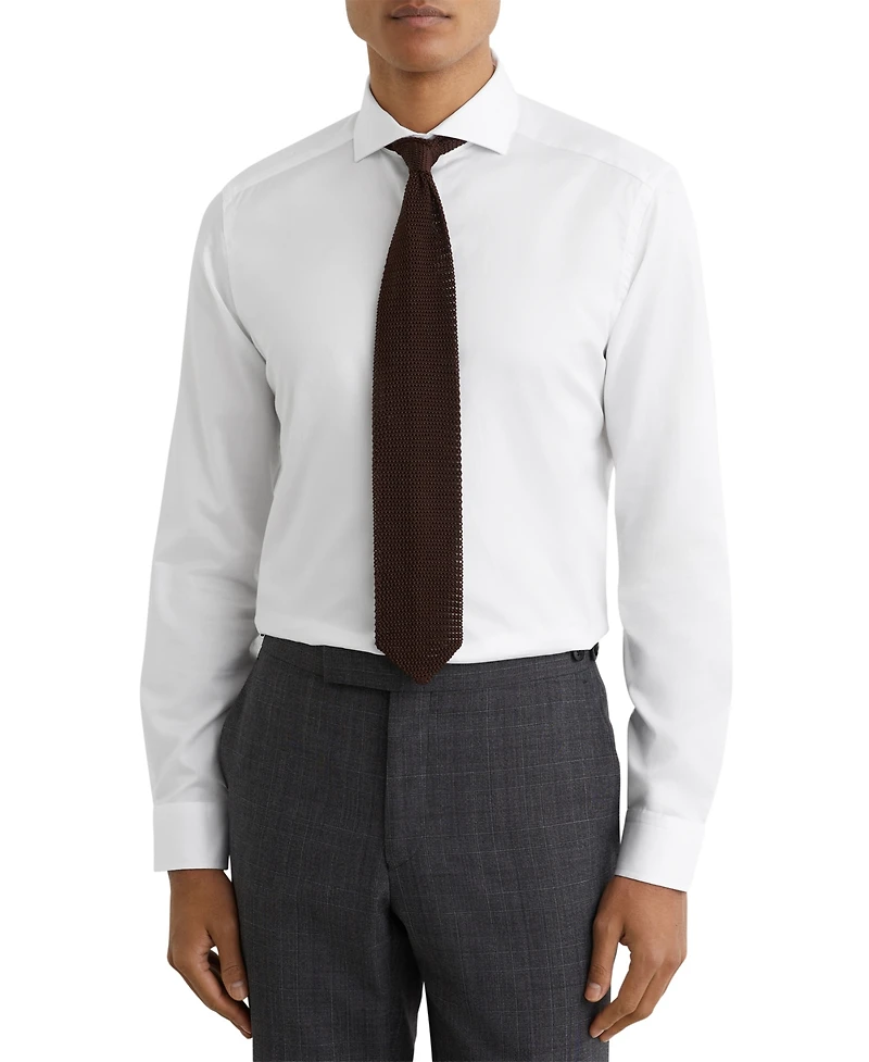 Reiss Men's Storm Slim Cotton-Twill Two-Fold Slim-Fit Dress Shirt