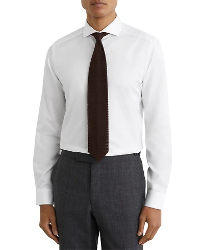 Reiss Men's Storm Slim Cotton-Twill Two-Fold Slim-Fit Dress Shirt