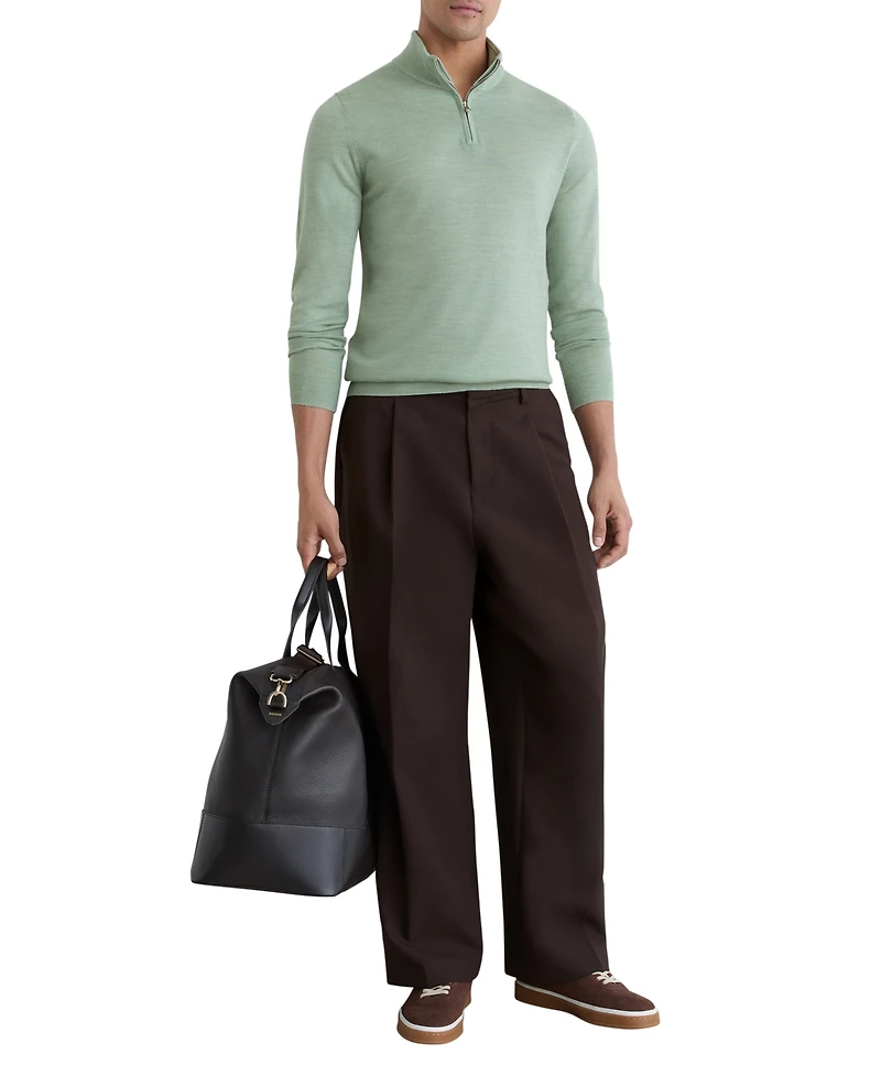Reiss Men's Blackhall Merino Wool Half-Zip Funnel-Neck Jumper