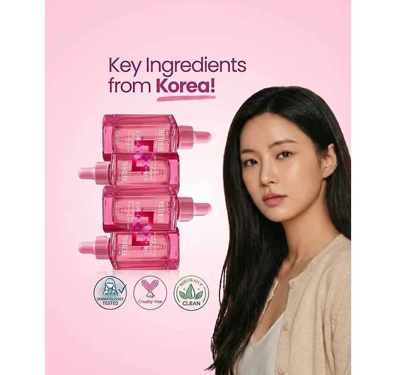 Lovery Retinol and Peptides 2-in-1 Anti-Aging Priming Serum - Korean Skin Care Firming and Smoothing Treatment