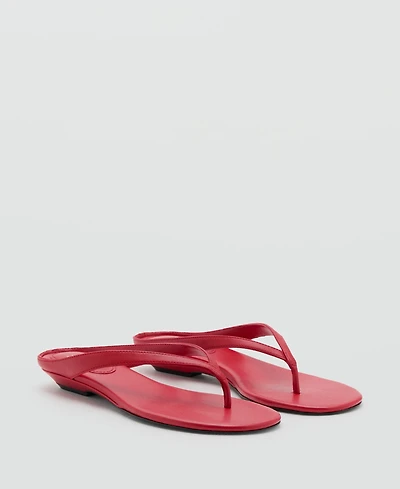 Mango Women's Wedge Leather Sandals