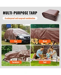 Vevor Tarp Waterproof Tarpaulin 20 x 40 ft 16Mil Plastic Poly Tear Uv Resistant