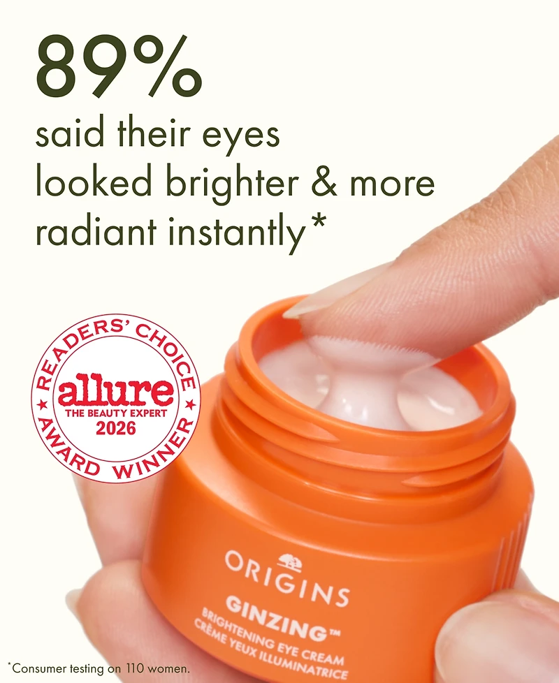 Origins Ginzing Brightening Cool Mini Eye Cream, 0.16 oz.