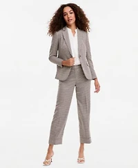 Anne Klein Womens One Button Front Blazer Y Neck Blouse Mid Rise Ankle Pants