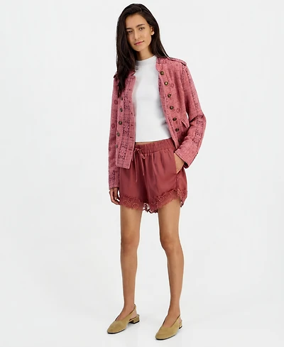 And Now This Women's Pull-On Satin Lace Shorts, 1-5/8" Inseam, Macy's Exclusive