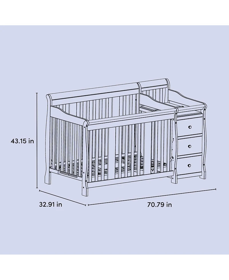Storkcraft Portofino 5 in 1 Convertible Crib and Changer