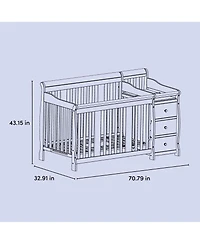 Storkcraft Portofino 5 in 1 Convertible Crib and Changer