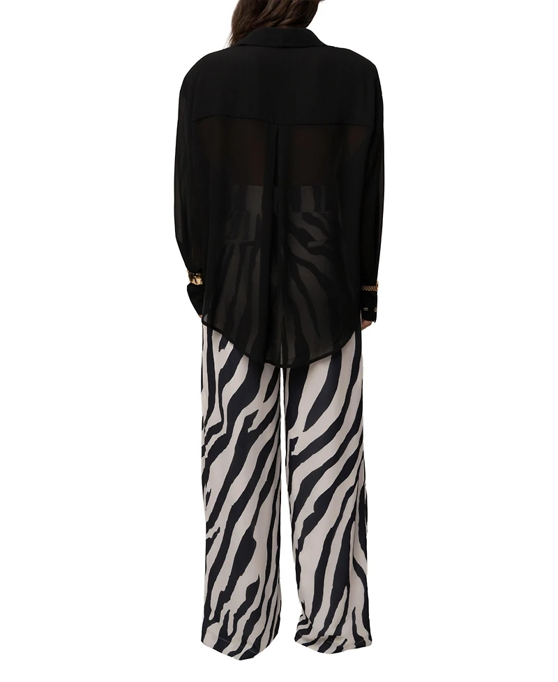 Jluxlabel Women's Dusk Fierce Form Button-Down Shirt