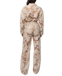 Jluxlabel Women's Organza Floral Pant