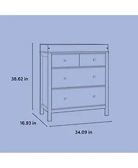 Storkcraft Carmel 3 Drawer Chest with Changing Topper