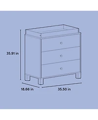 Storkcraft California 3 Drawer Chest with Topper