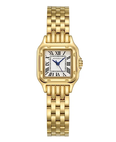 Adornia Women's Gold Paris White Face Watch