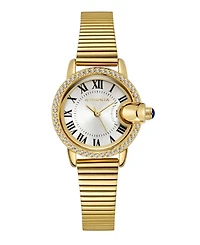 Adornia Women's Gold London White Face Watch