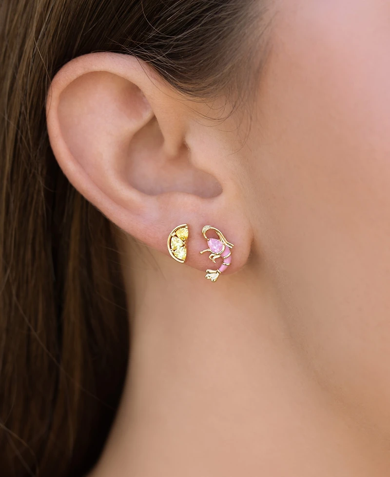 Girls Crew Crystal Shrimp Cocktail Stud Earrings