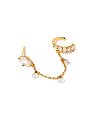 Girls Crew Crystal Dew You Ear Cuff + Stud Earrings