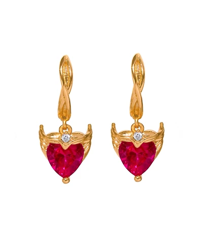 Girls Crew Crystal Marvel's Scarlet Witch Heartspell Hoop Earrings