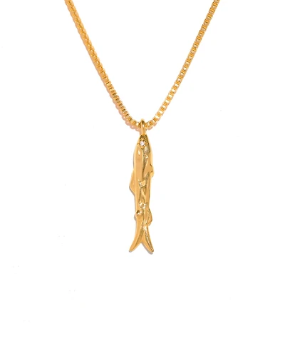 Girls Crew Gold-Plated Crystal Off the Hook Necklace